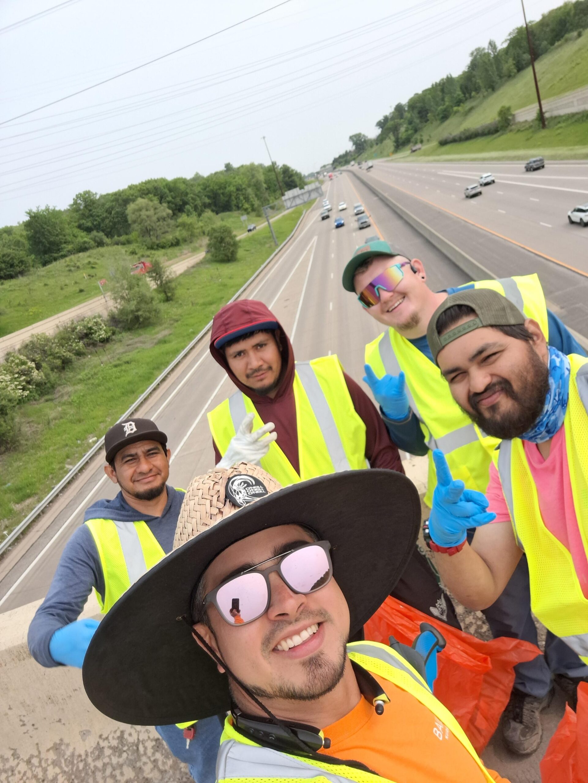 Bailey Nurseries Adopt-A-Highway volunteers having fun and posing for the camera.