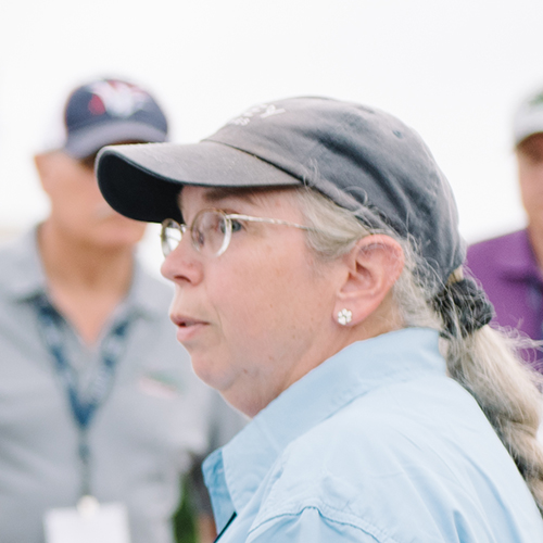 Vickie Waters, Department Head of Georgia Propagation at Bailey Nurseries, speaking during a nursery tour.
